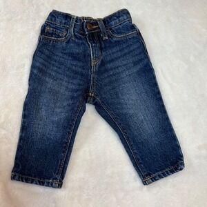 Old Navy Denim Jeans Elastic Waist Dark Wash Toddler Pants 6-12‎ Months
